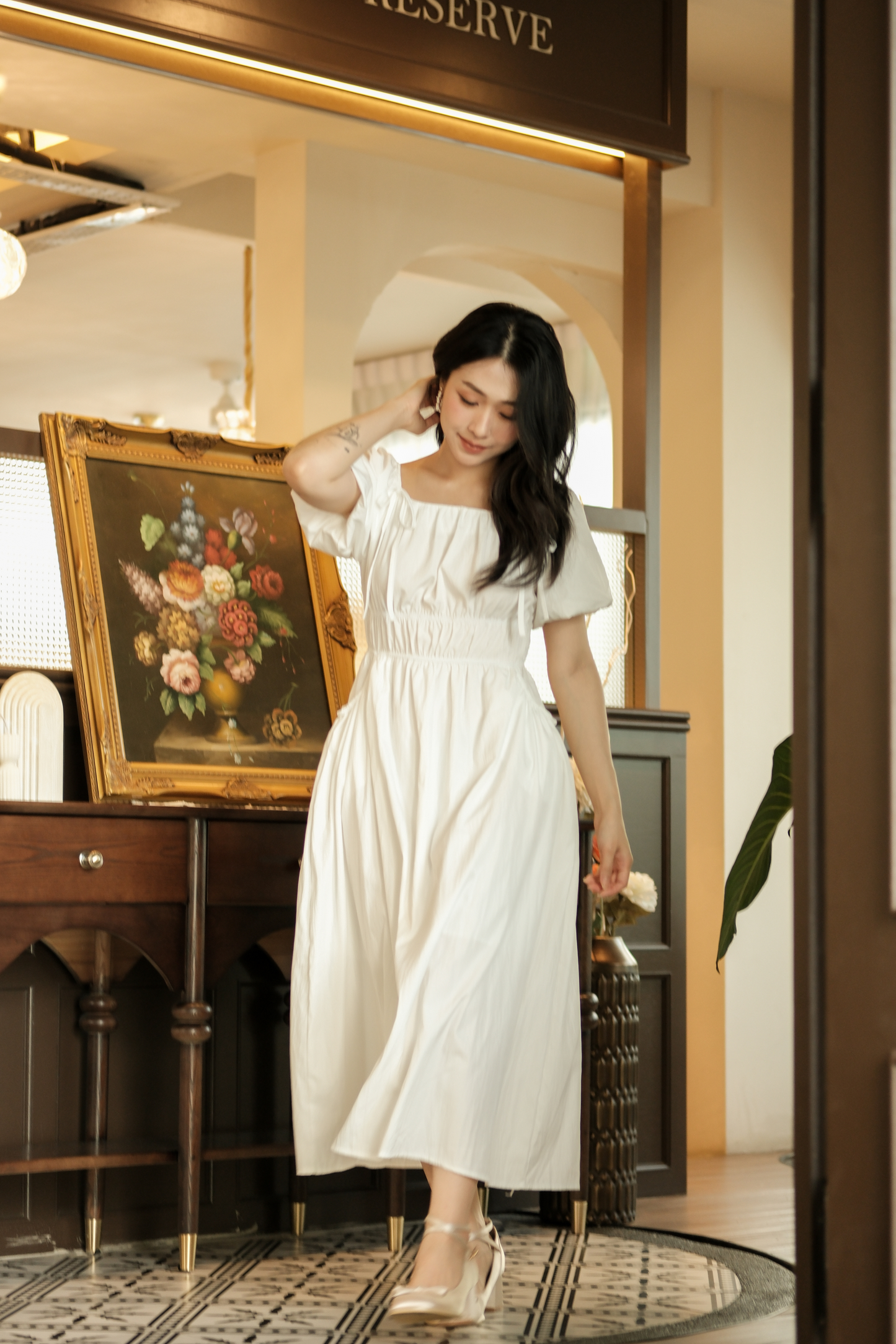 Isla Puff-Sleeve Maxi Dress