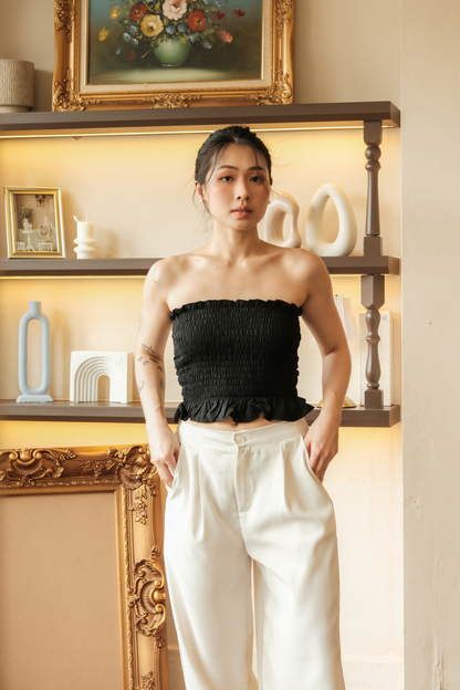 Auriane Bow-Tie Tube Top in Black