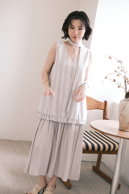 Émilie Layered Dress in Grey