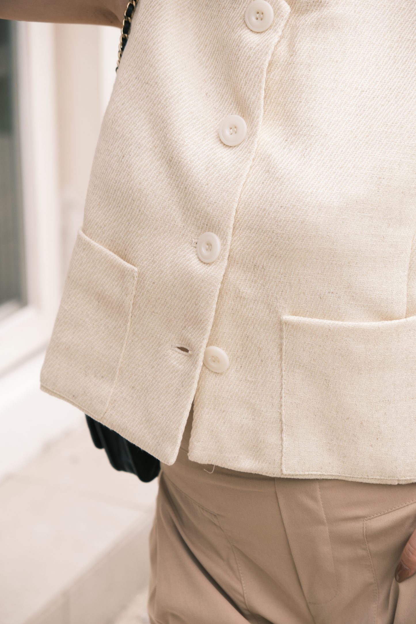 Lila Textured Button-Front Vest