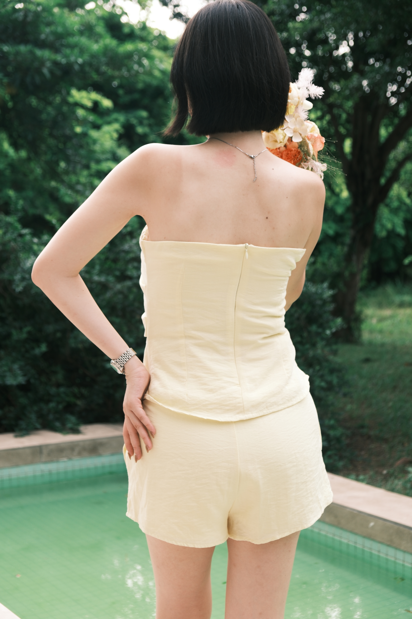 Céline Tube Top & Shorts Set