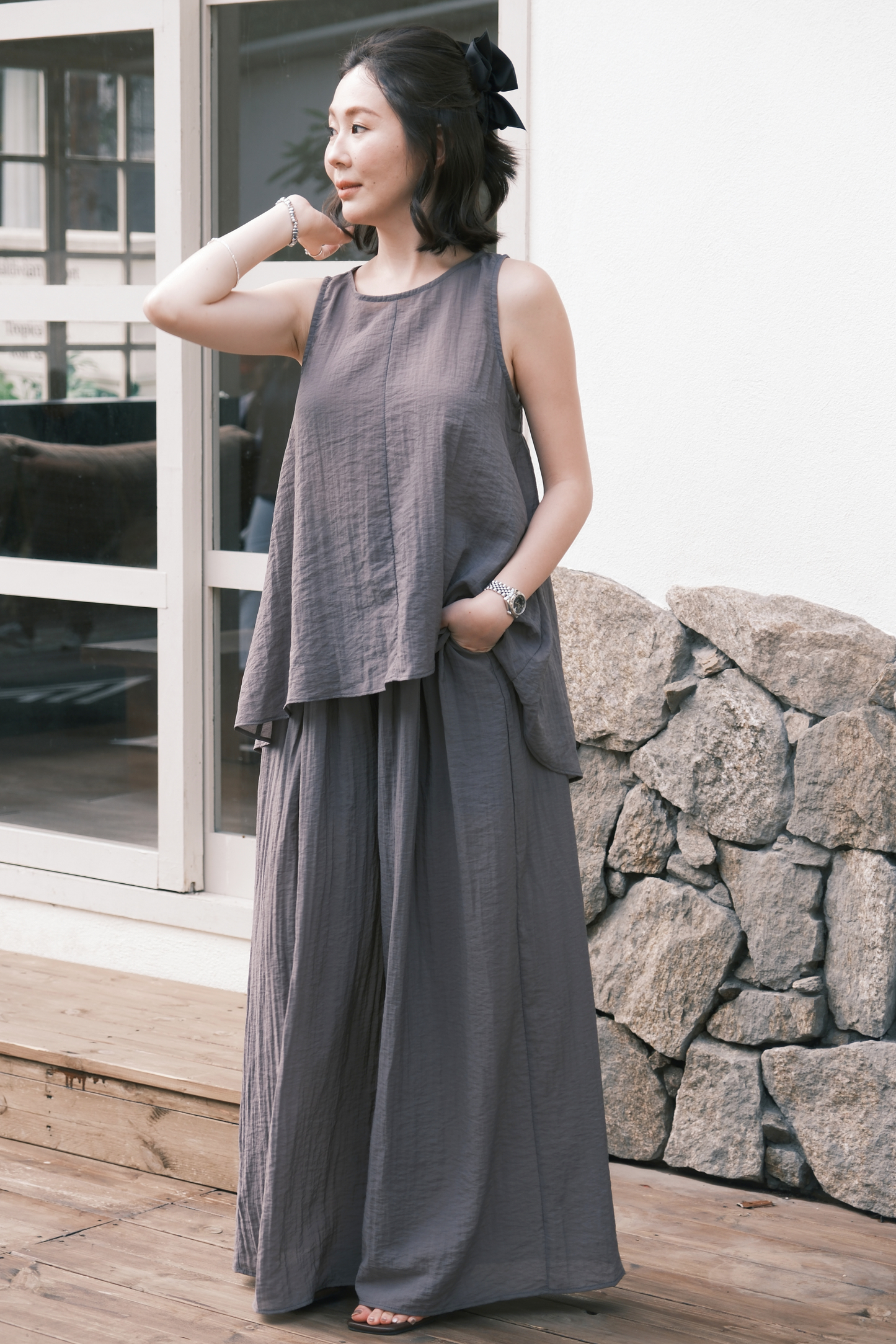Seraphine Layered Lounge Set in Grey