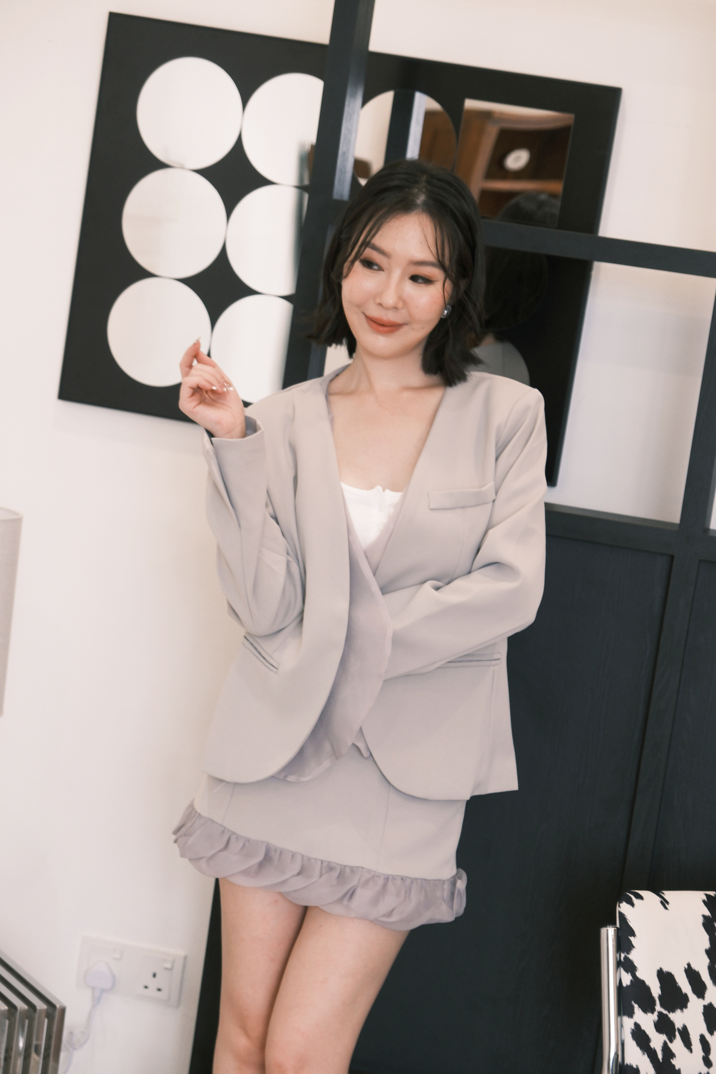 Mira Cloud Blazer Two-Piece Set