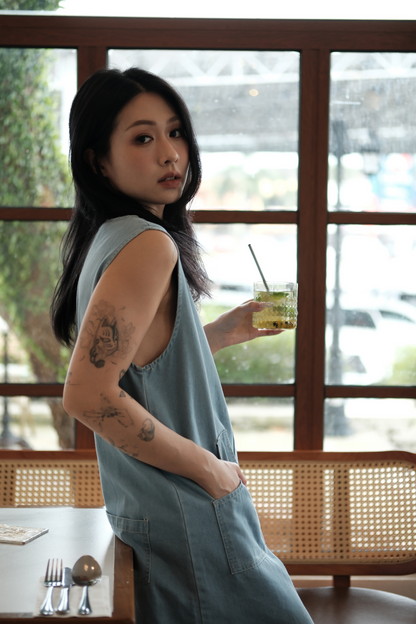 Nico Denim Tank Maxi Dress
