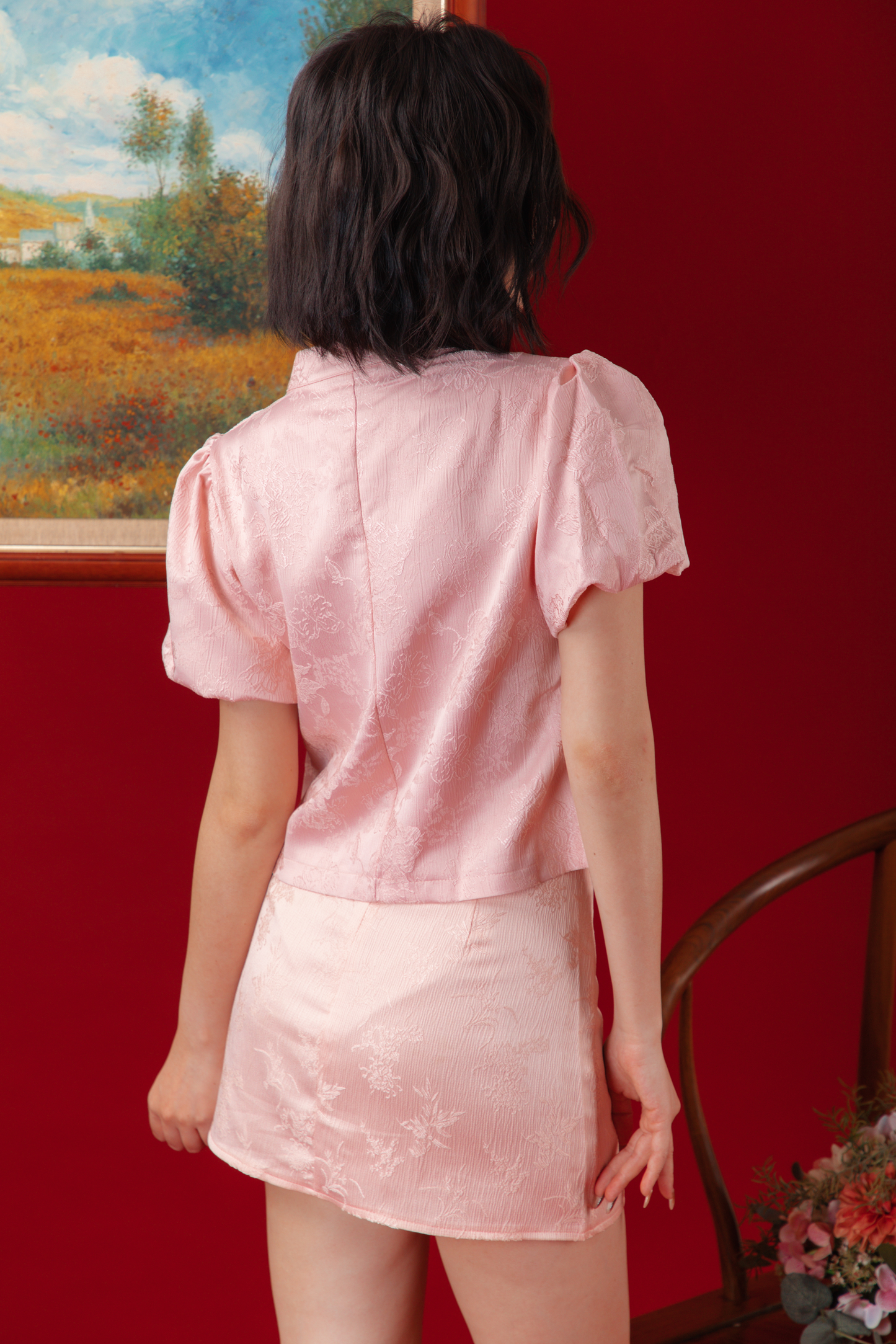 Roselle Knot Jacquard Top