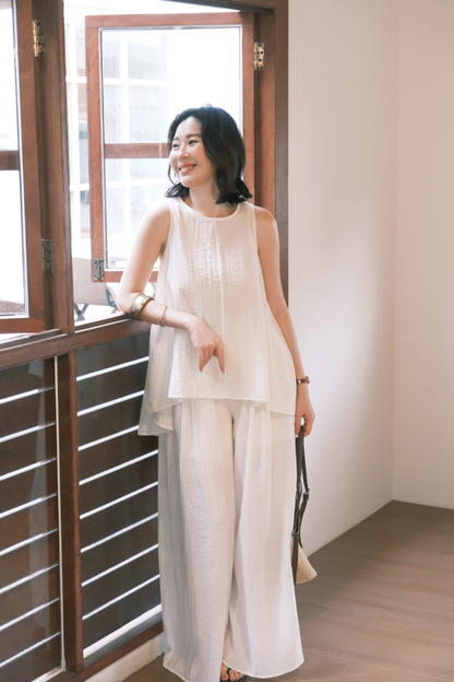 Seraphine Layered Lounge Set in Cream