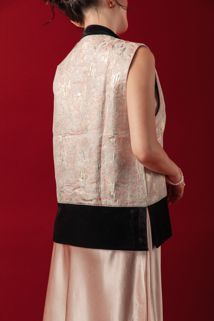Luna Noir Brocade Vest