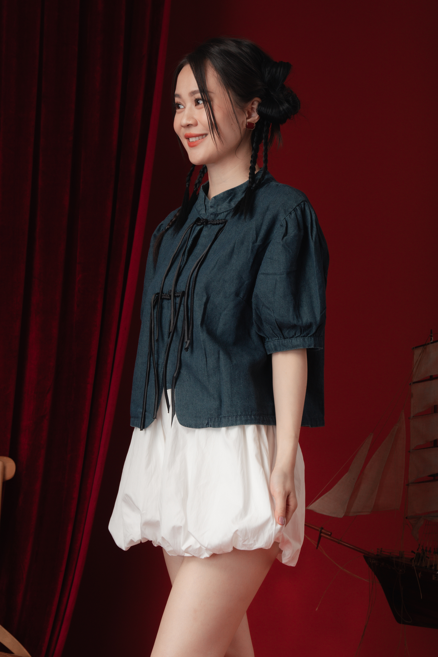 Cloudy Puff Bubble Shorts in White