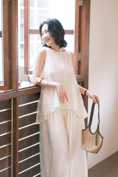Seraphine Layered Lounge Set in Cream