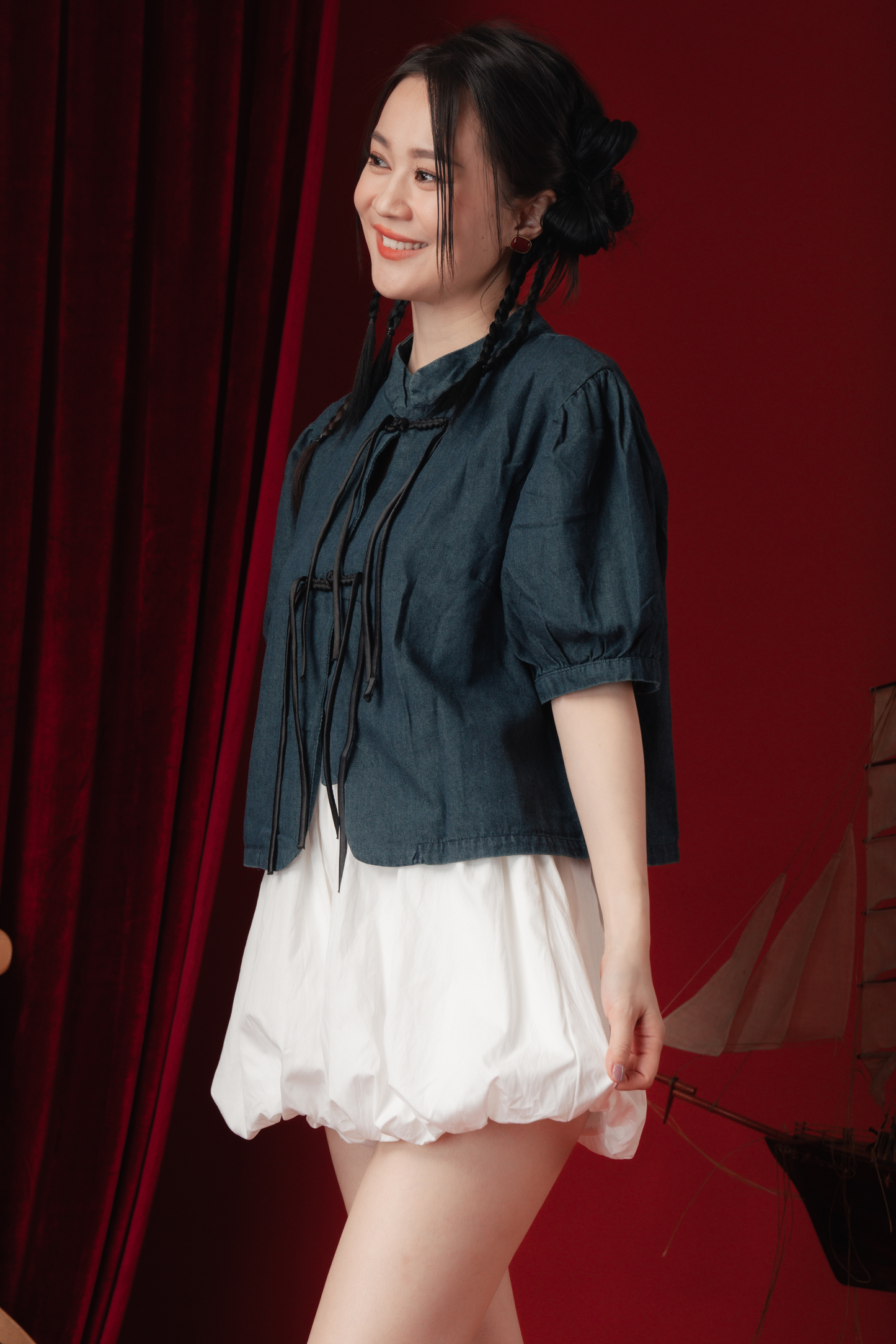 Cloudy Puff Bubble Shorts in White