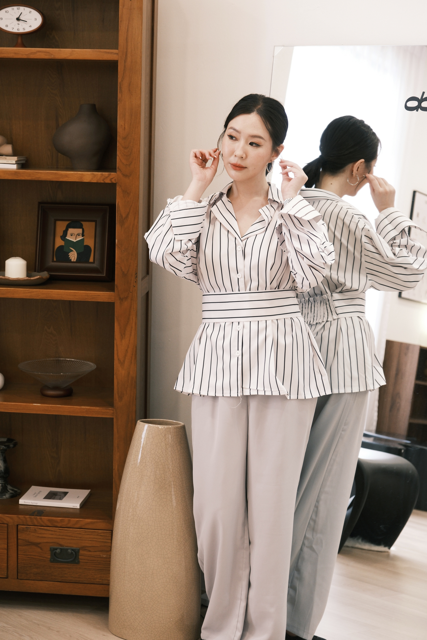Amélie Tailored Stripe Two-Piece Set