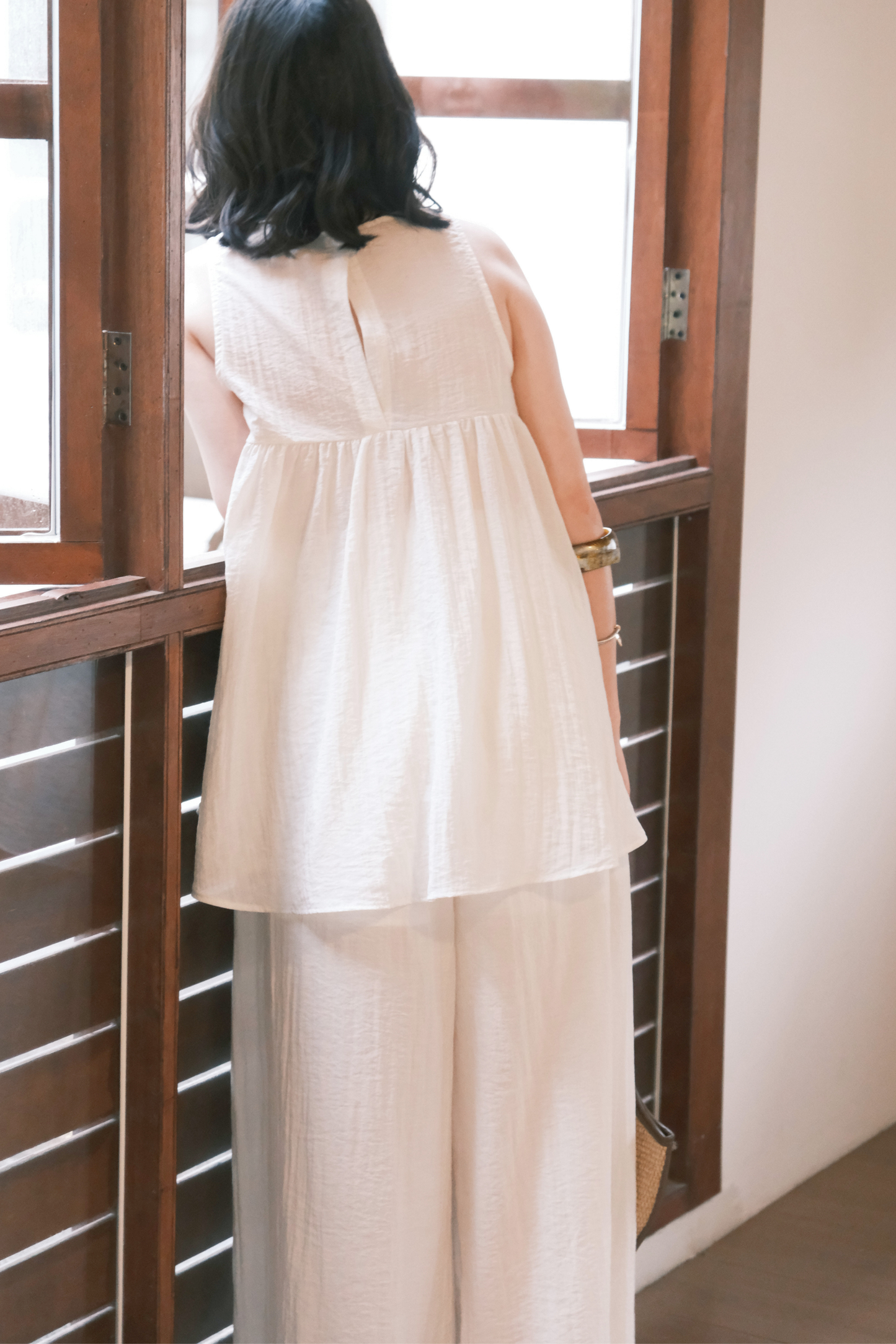 Seraphine Layered Lounge Set in Cream