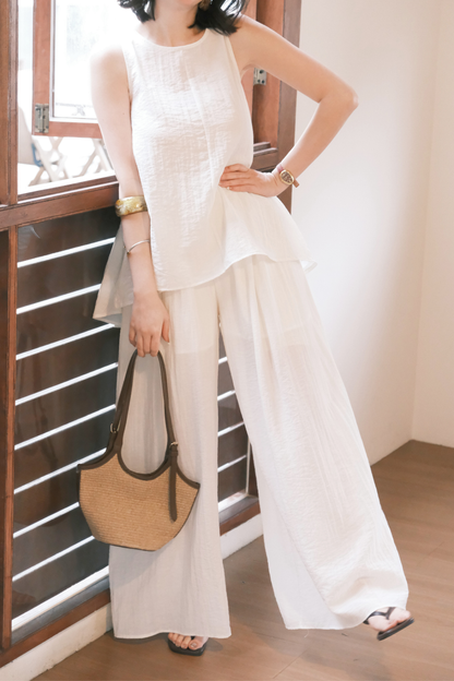 Seraphine Layered Lounge Set in Cream