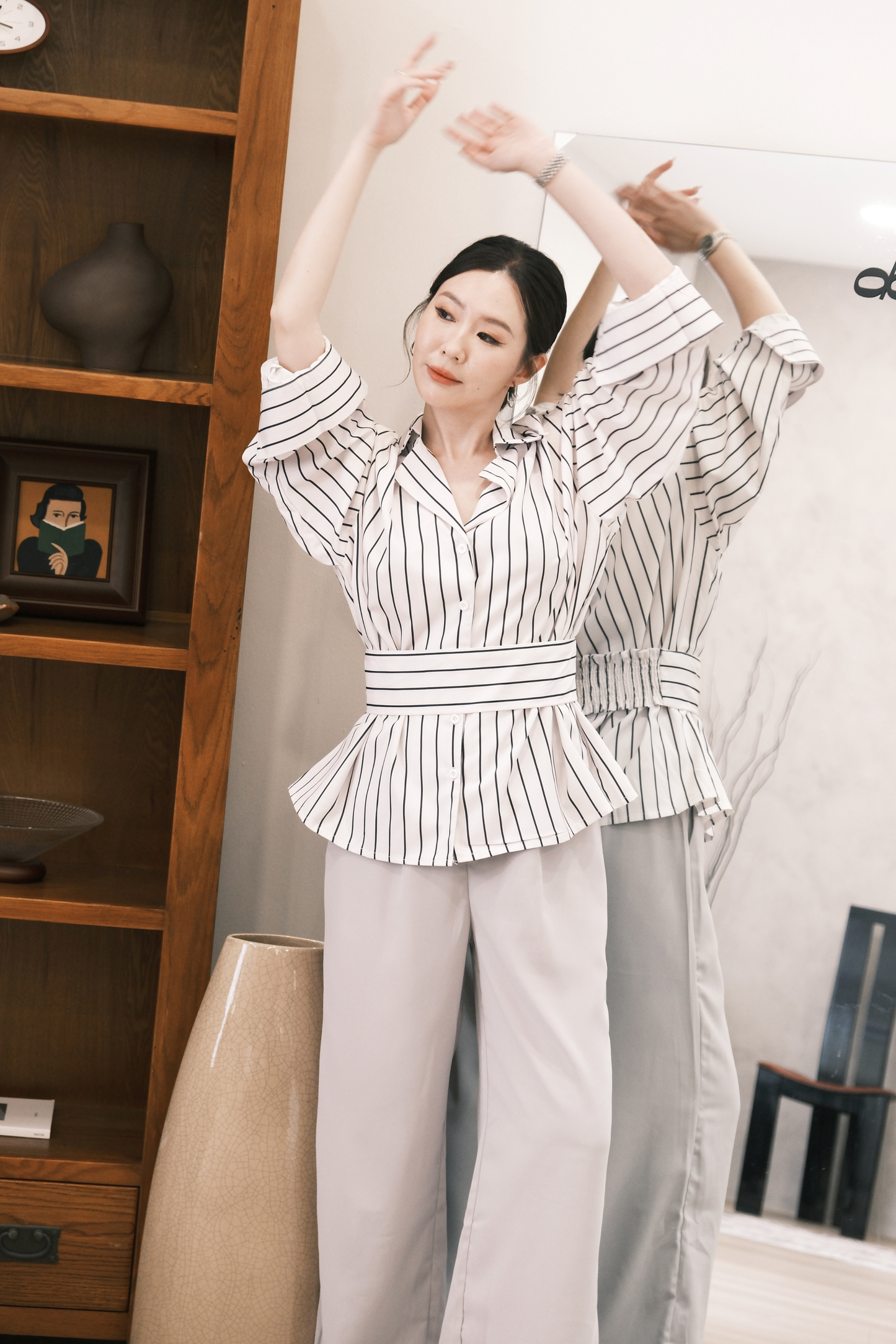 Amélie Tailored Stripe Two-Piece Set