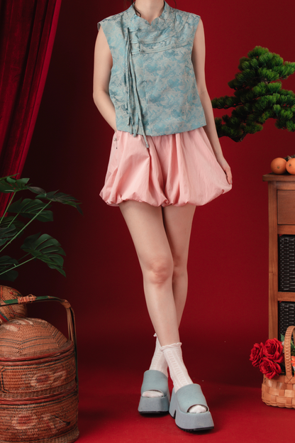 Cloudy Puff Bubble Shorts in Pink (In-Stock)