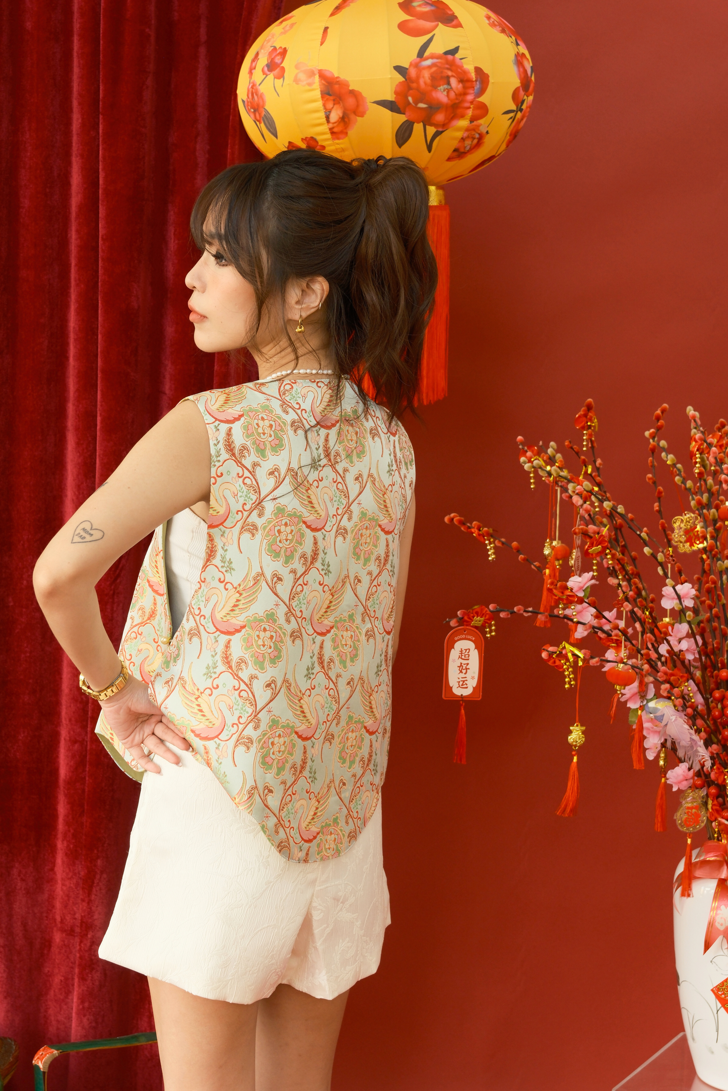 Solène Phoenix Brocade Vest