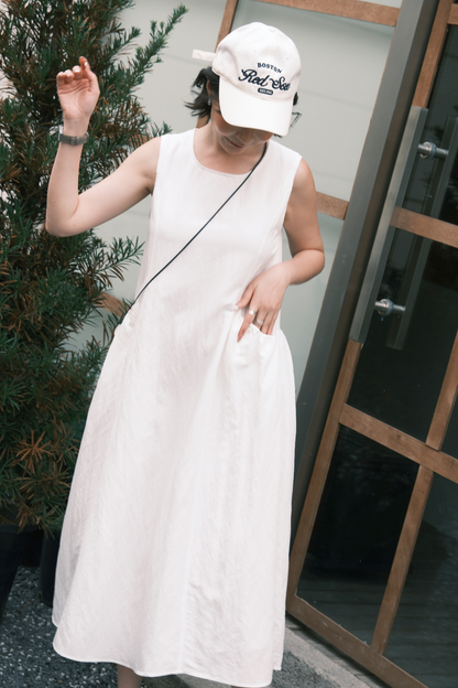 Elodie Midi Dress in Soft White