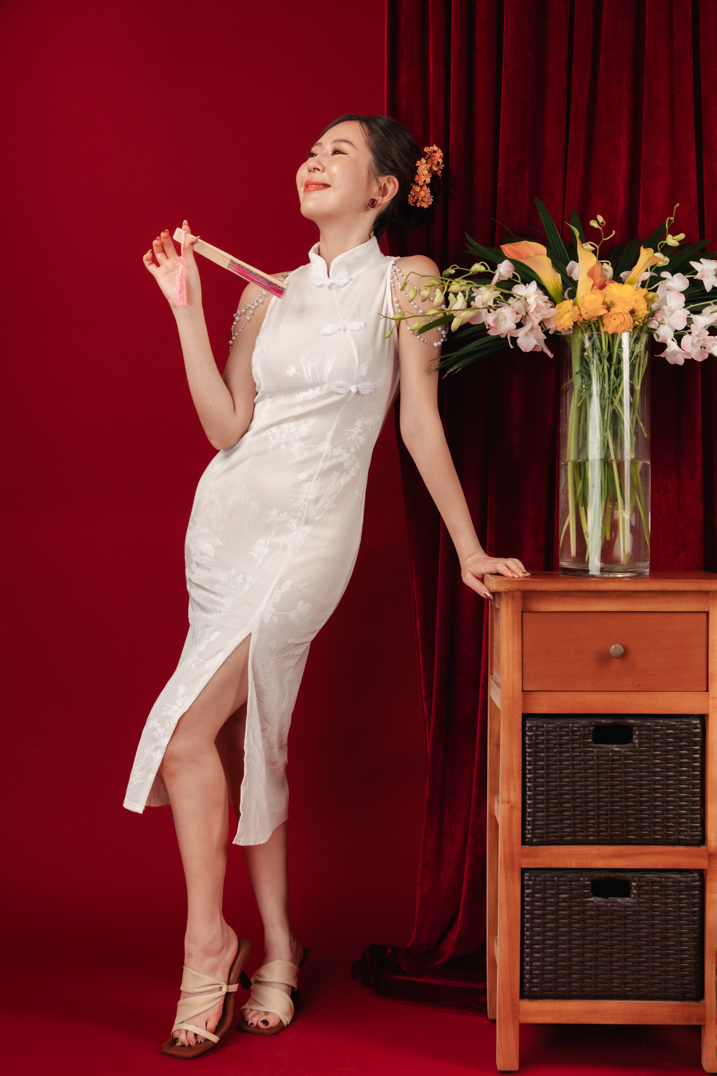 Luna Pearl Cheongsam Dress (In-Stock)