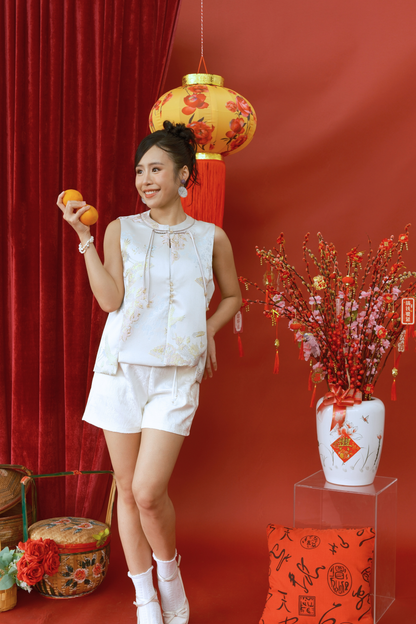 Celestial Embroidered Brocade Vest (In-Stock)