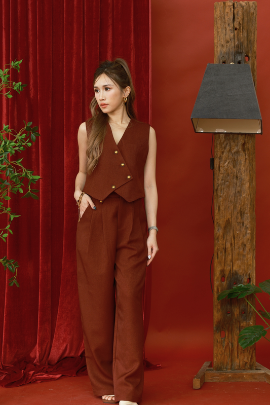 Ashcroft Tailored Vest & Wide-Leg Trouser Set (In-Stock)