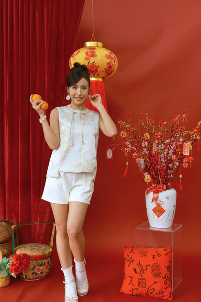 Celestial Embroidered Brocade Vest (In-Stock)