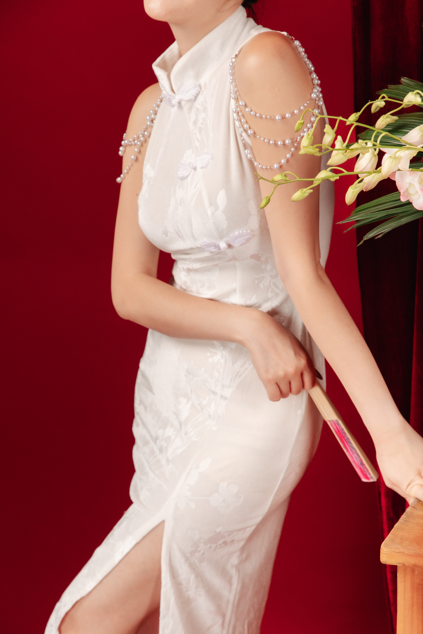 Luna Pearl Cheongsam Dress (In-Stock)