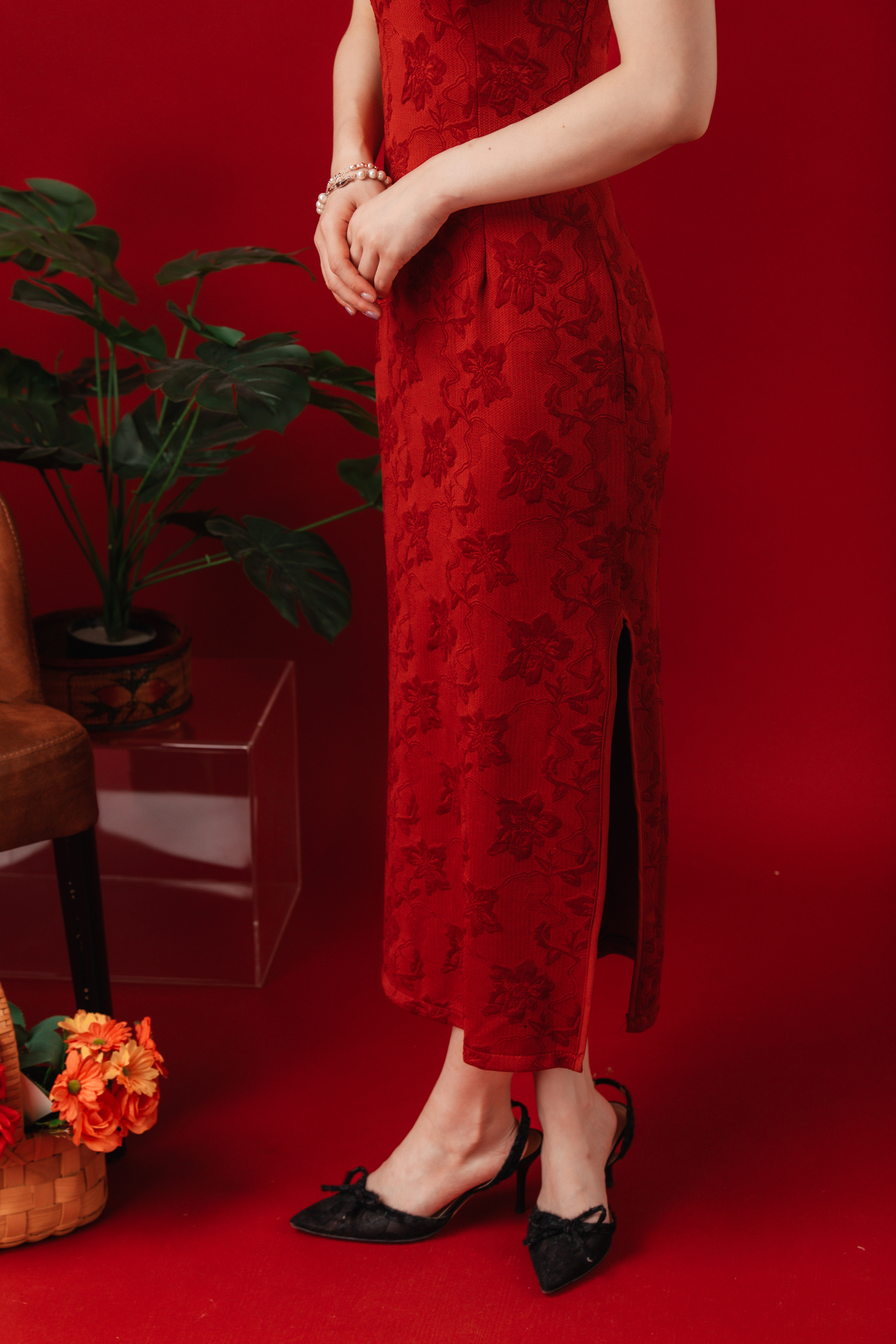Margaux Brocade Cheongsam Dress (In-Stock)