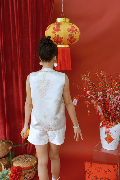 Celestial Embroidered Brocade Vest (In-Stock)