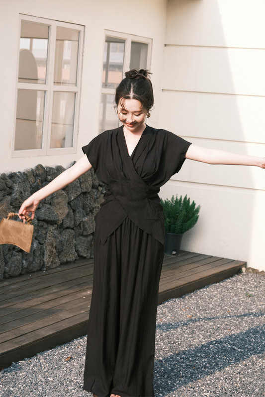 Rosalie Drape Set in Black