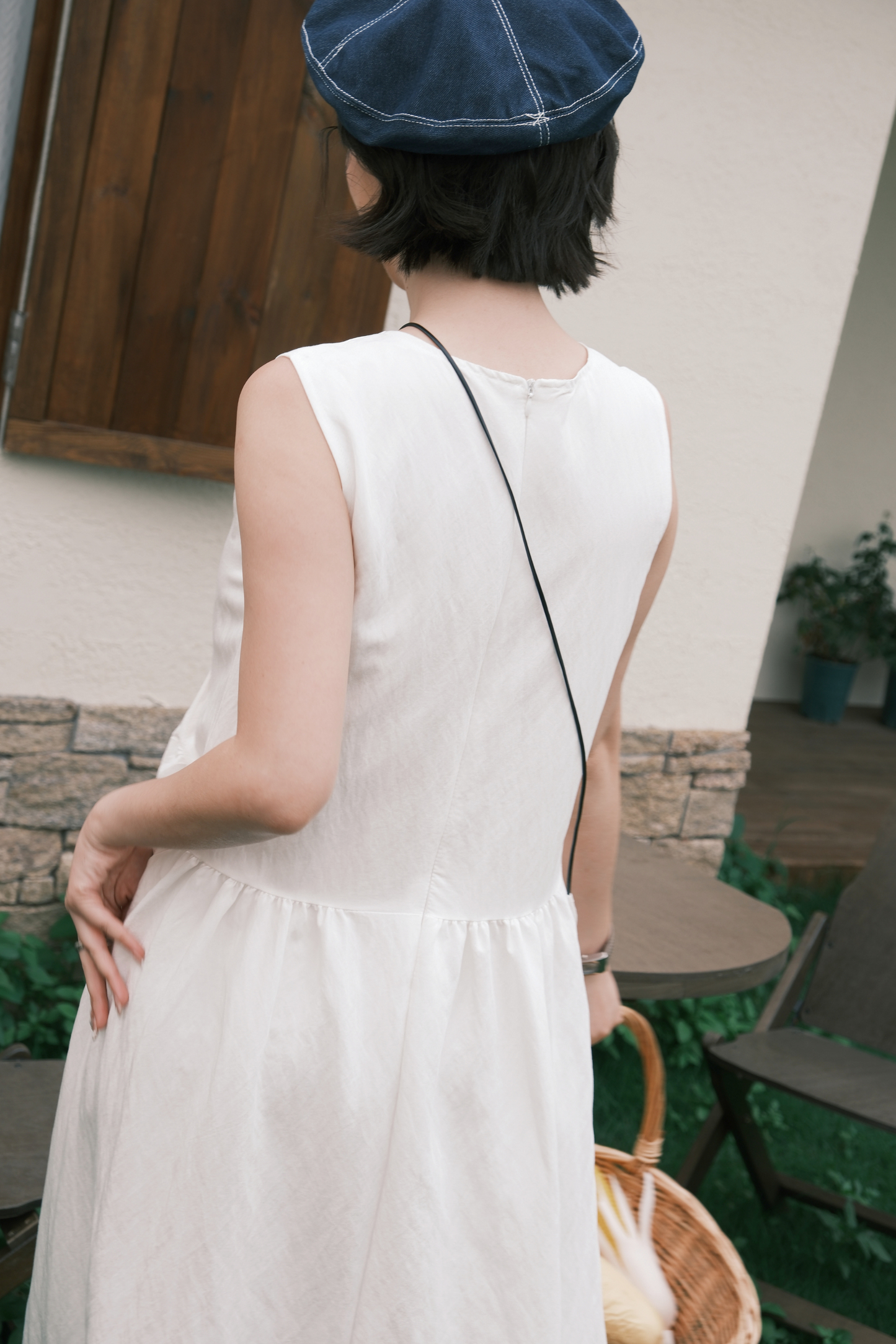 Elodie Midi Dress in Soft White