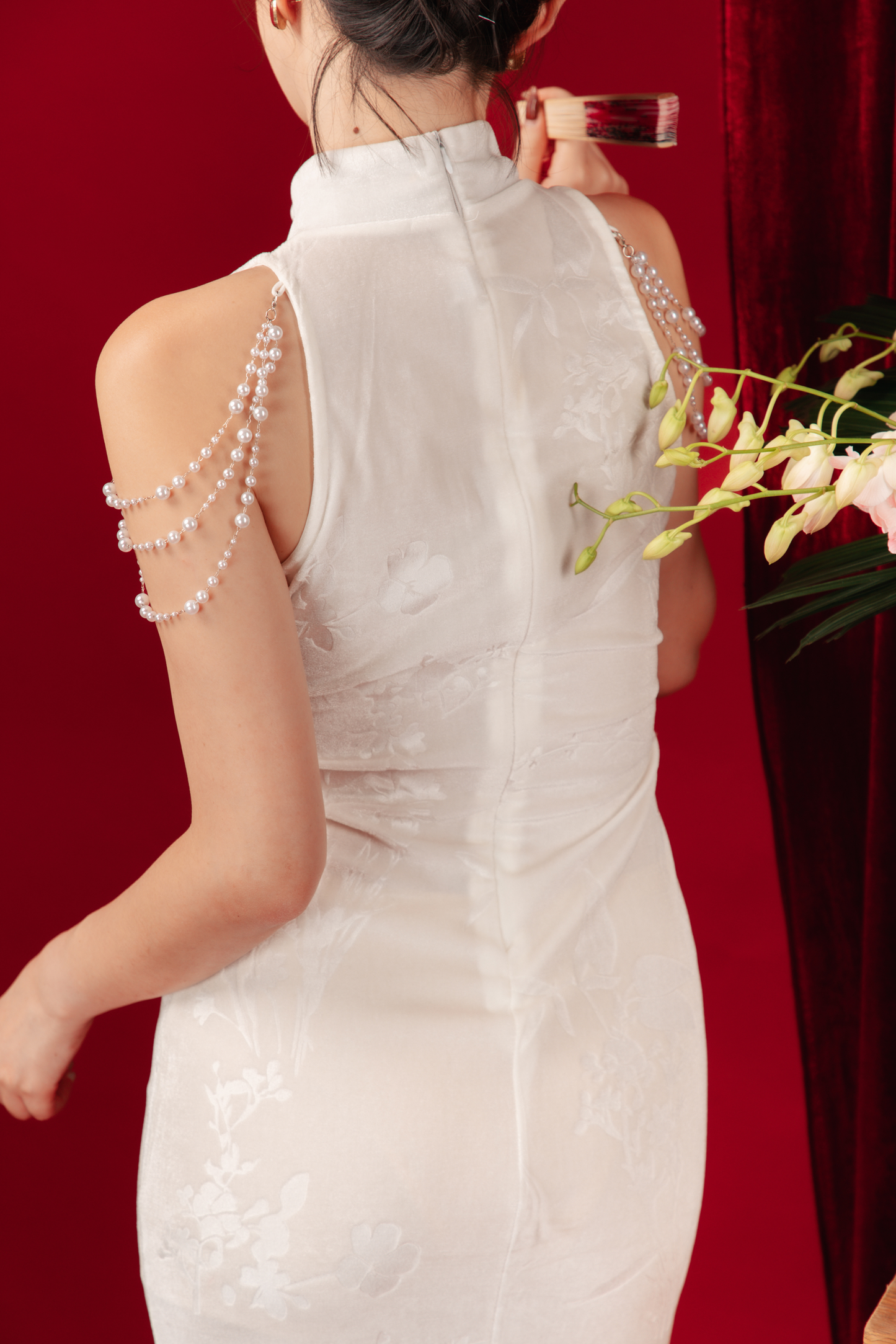 Luna Pearl Cheongsam Dress (In-Stock)