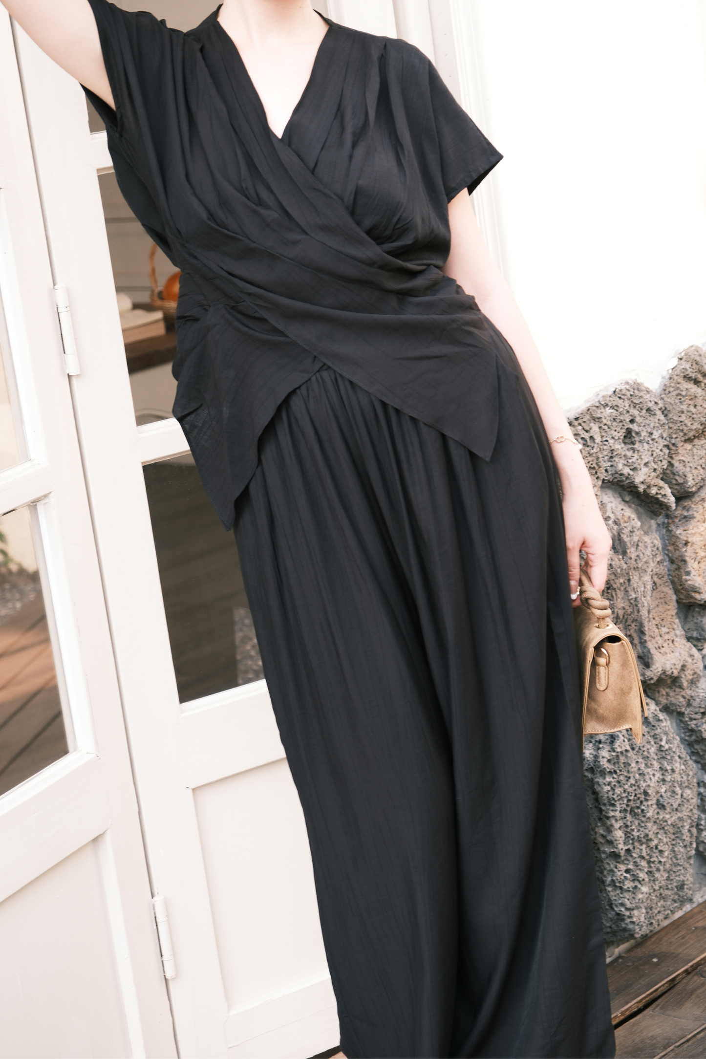 Rosalie Drape Set in Black