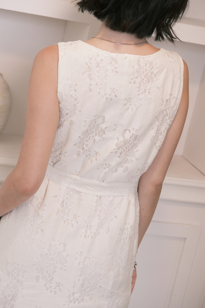 Isolde Layered Dress in Cream