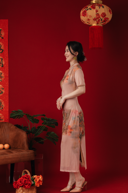 Celia Painted Bloom Cheongsam Dress