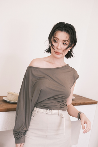 Soleil Asymmetrical Top in Green