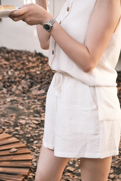 Amélie Linen Vest/ Shorts
