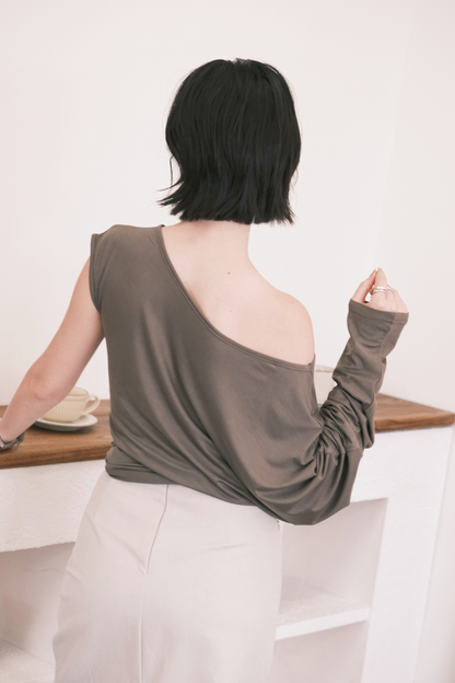 Soleil Asymmetrical Top in Green