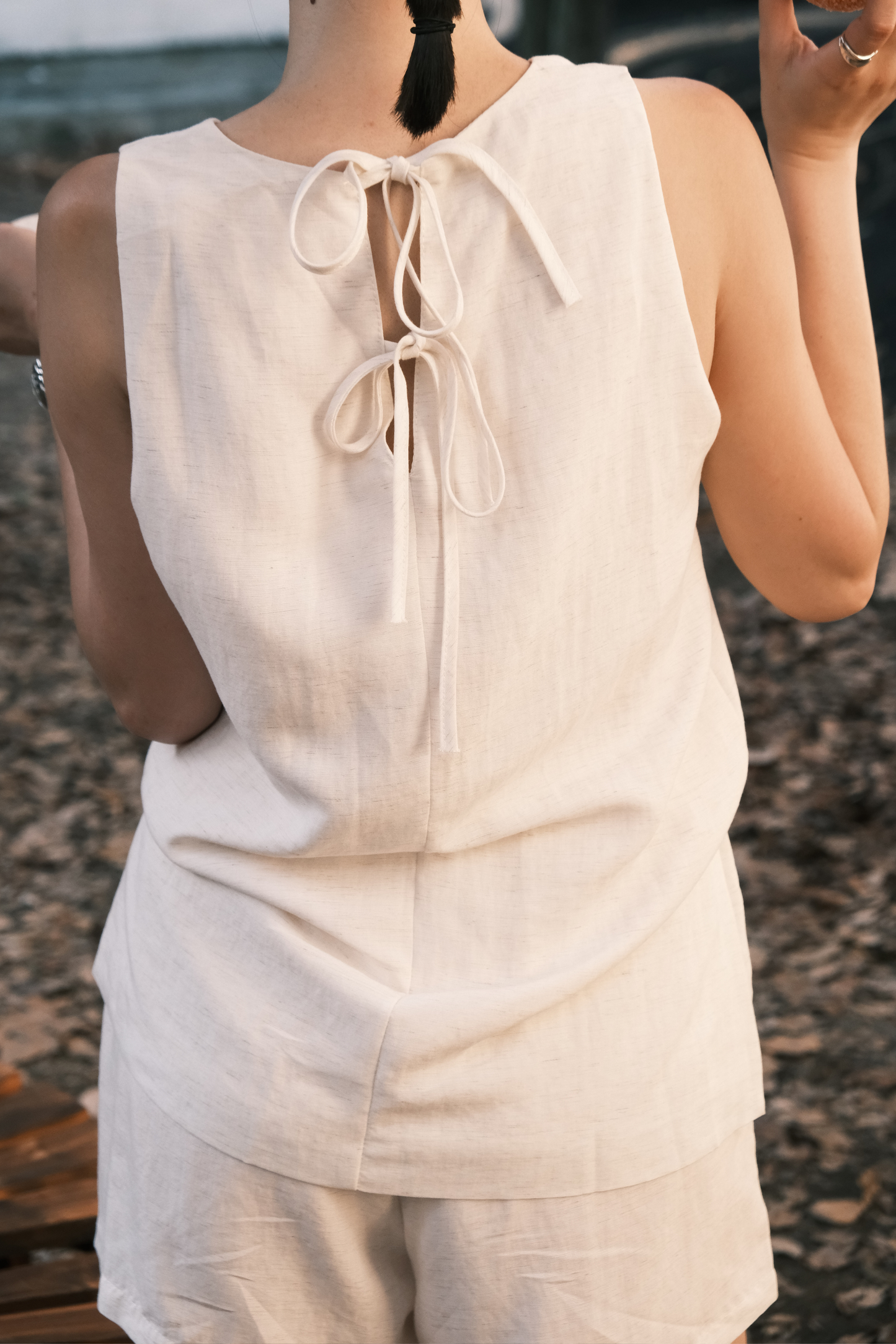 Amélie Linen Vest/ Shorts