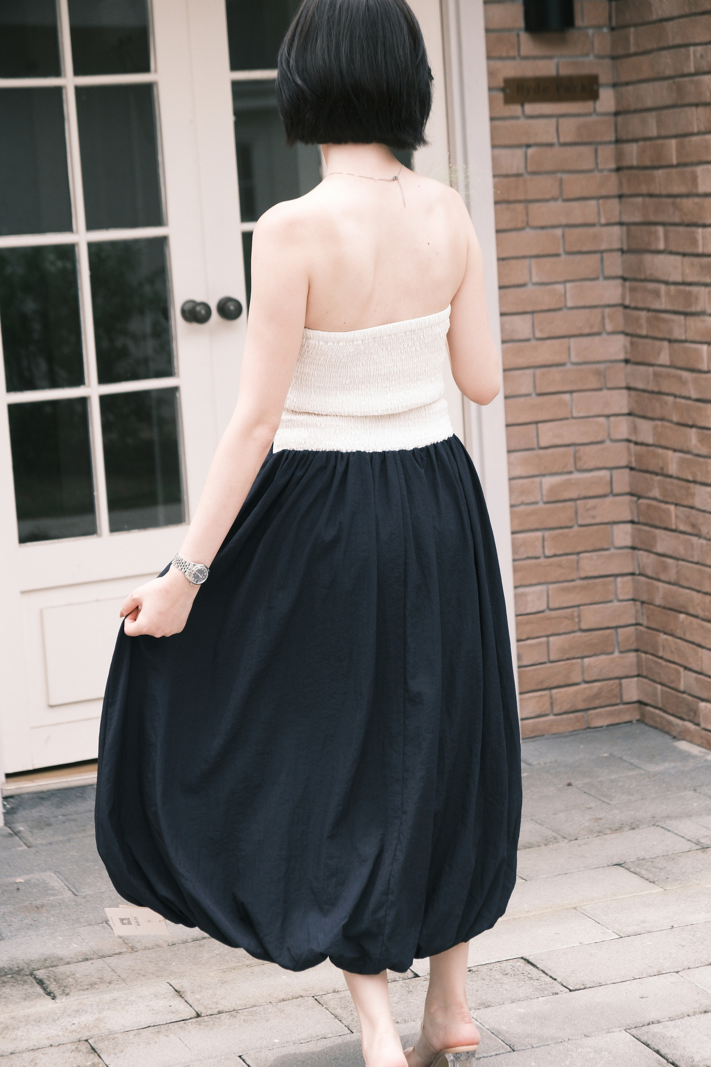 Elara Strapless Midi Dress