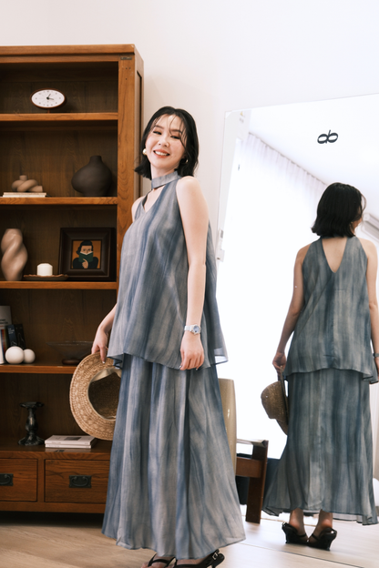 Virel Layered Lounge Set In Blue