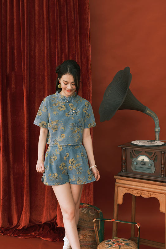 Élodie Denim Tang Set