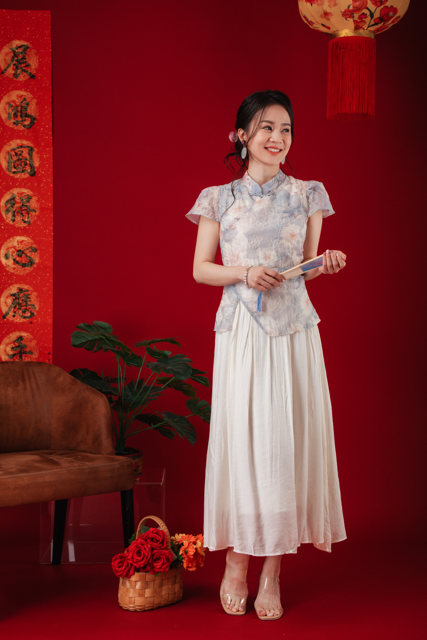 Diana Floral Jacquard Cheongsam Dress (In-Stock)