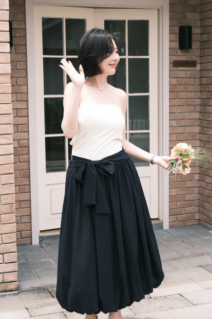 Elara Strapless Midi Dress
