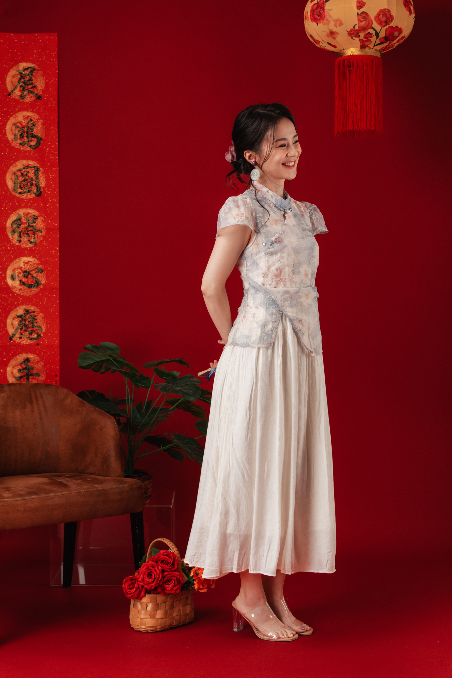 Diana Floral Jacquard Cheongsam Dress (In-Stock)