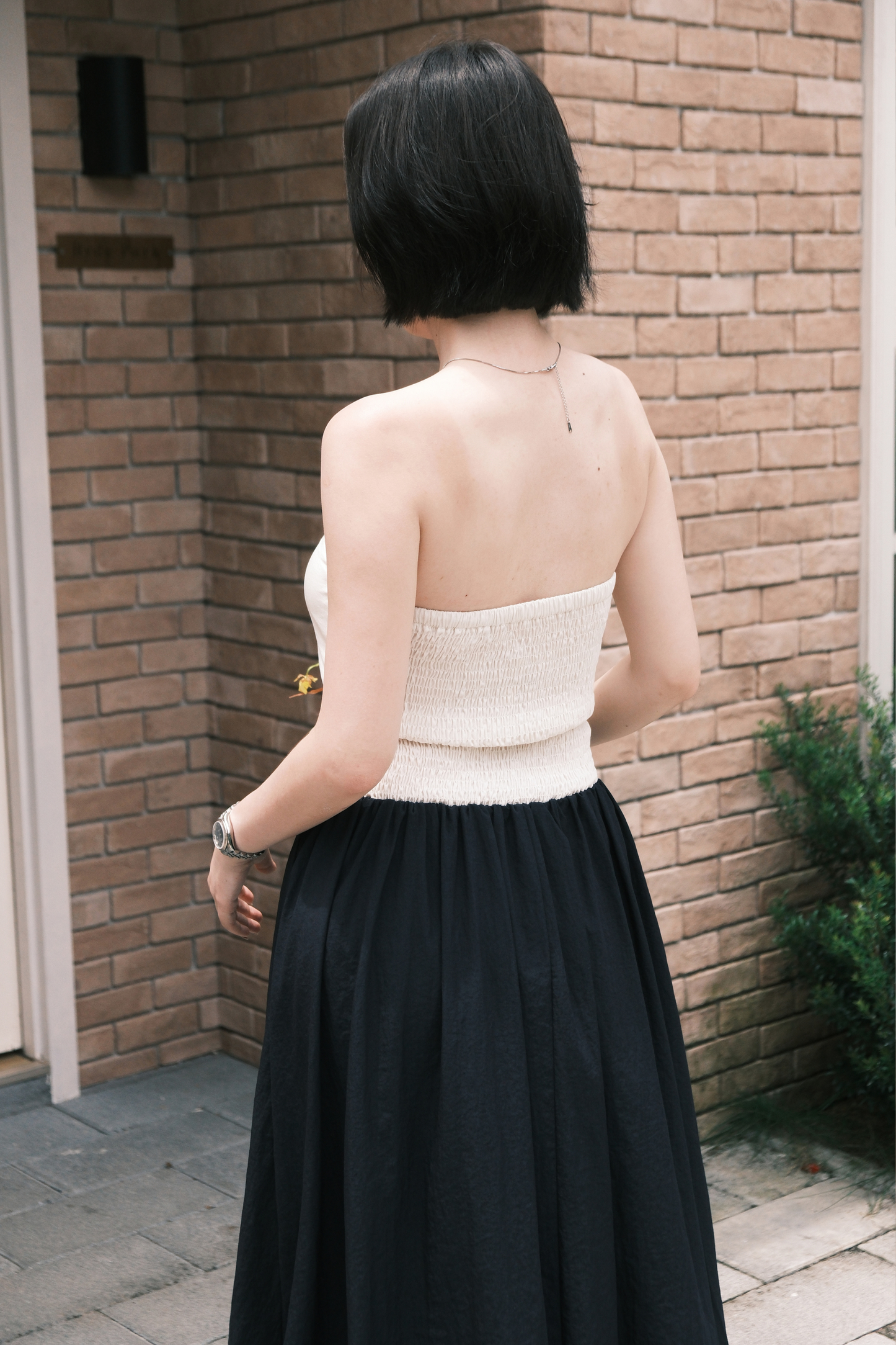 Elara Strapless Midi Dress