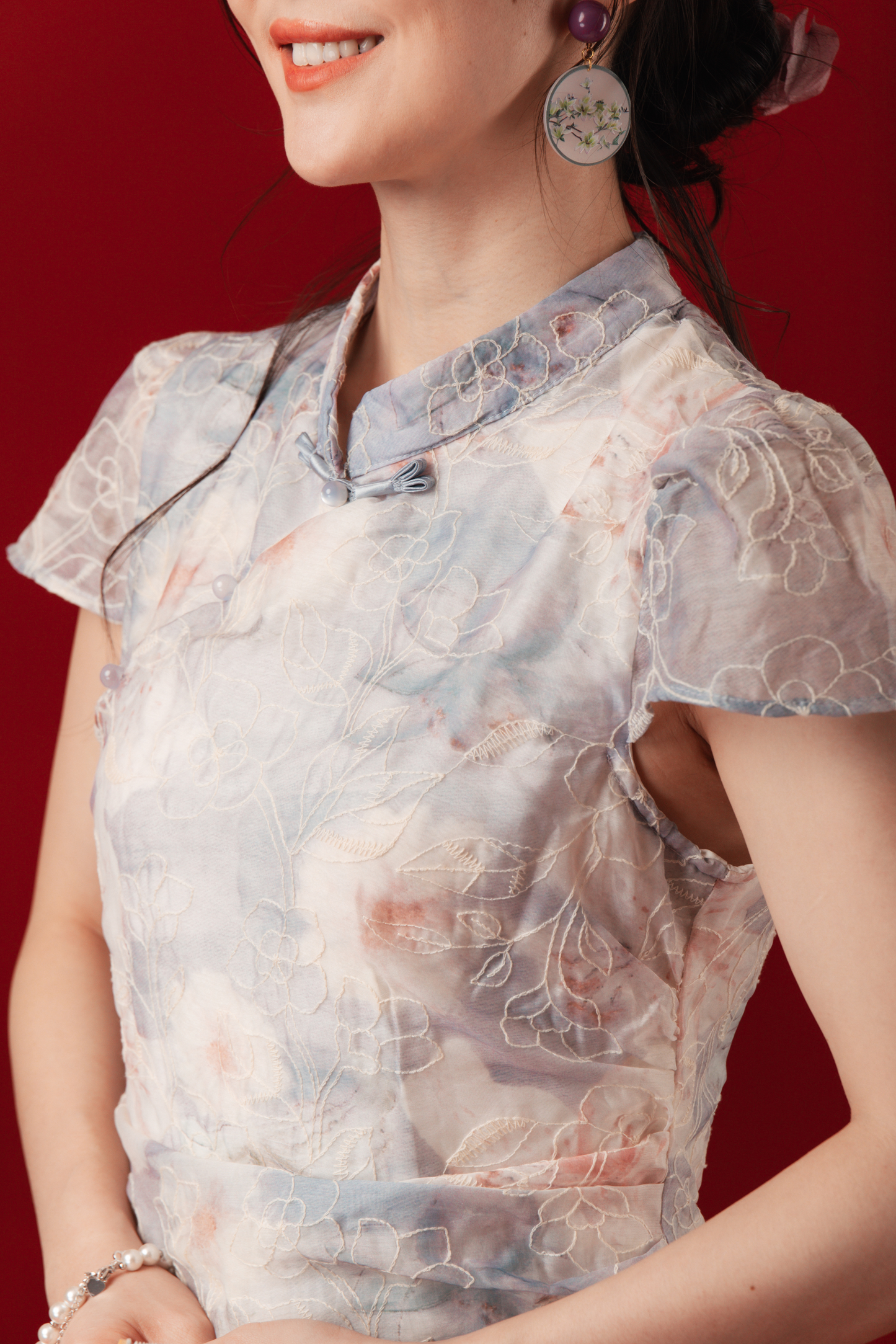 Diana Floral Jacquard Cheongsam Dress (In-Stock)