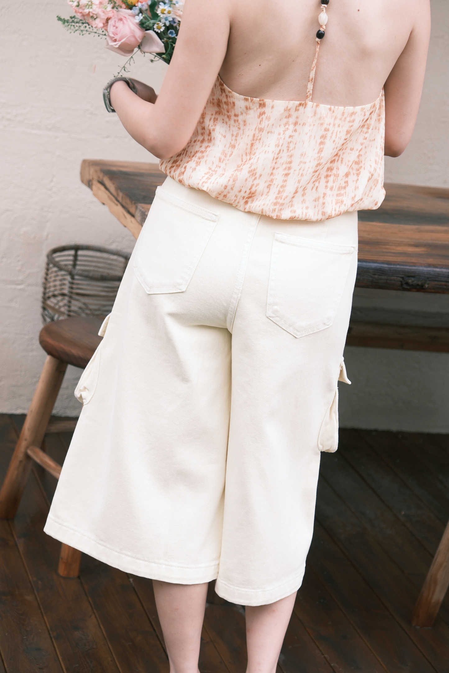 Noémie Pocket Denim Jorts In Light Yellow