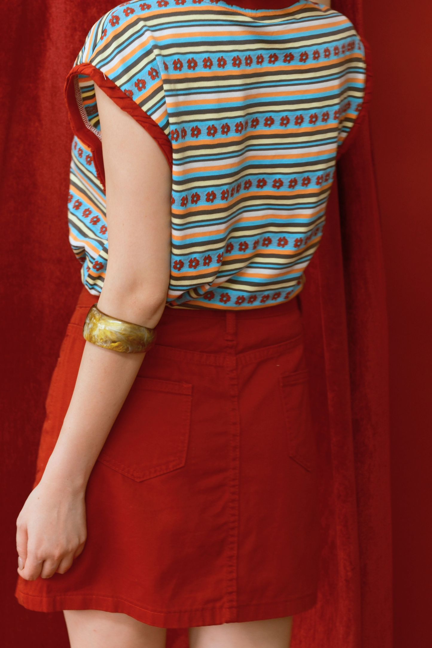 Maribel Folk Stripe Two-Piece Set