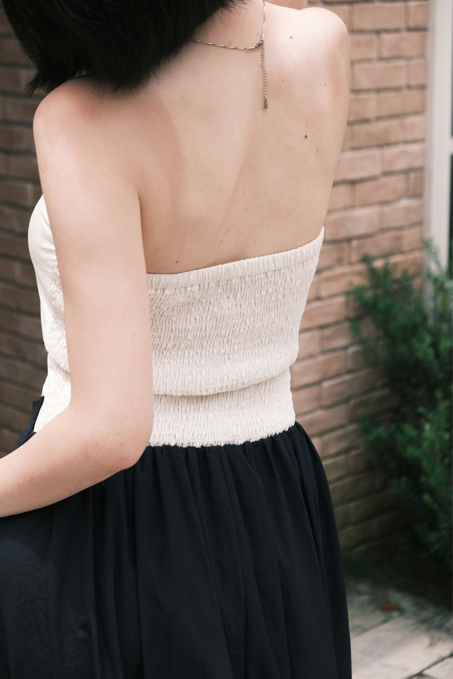 Elara Strapless Midi Dress