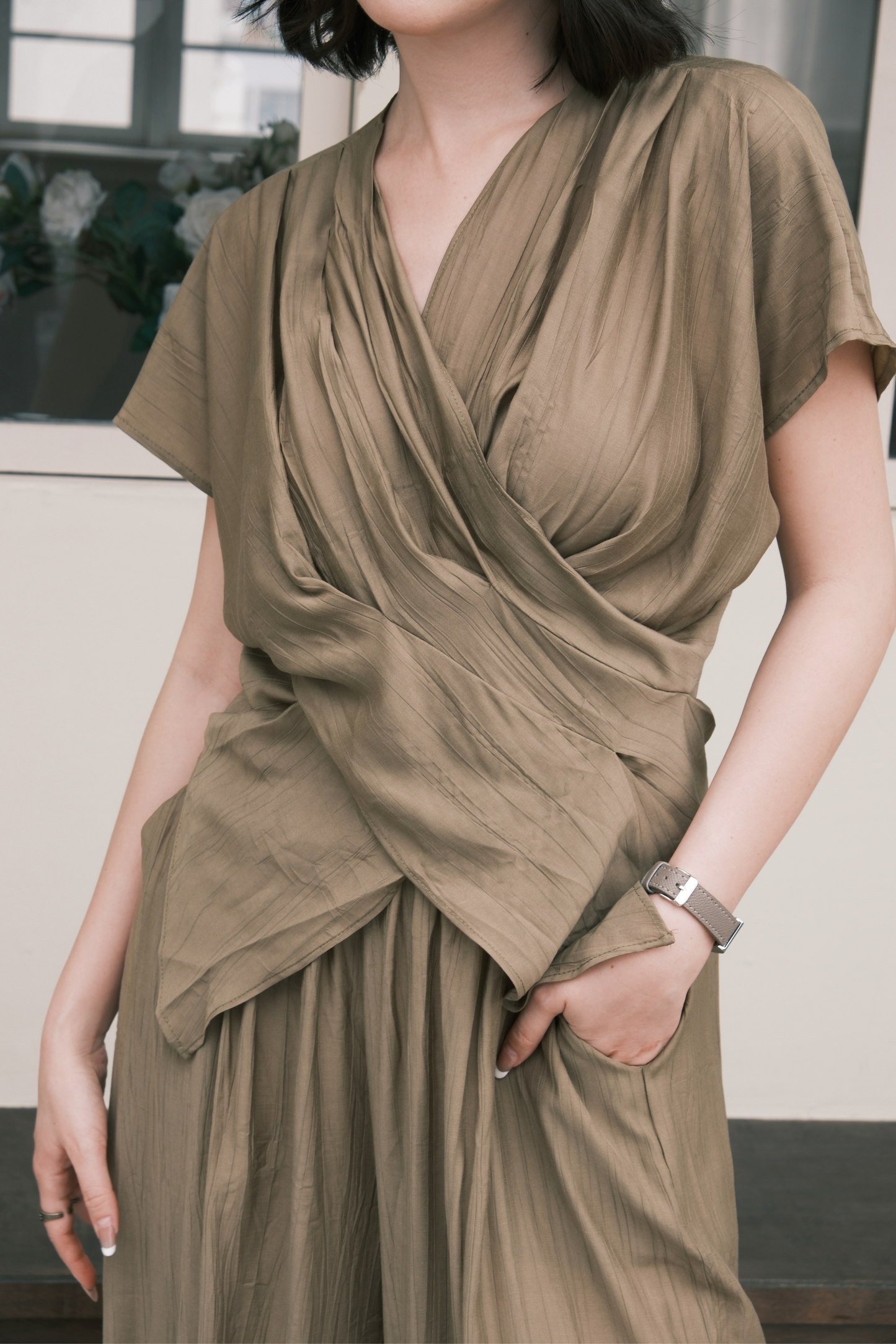 Rosalie Drape Set in Green